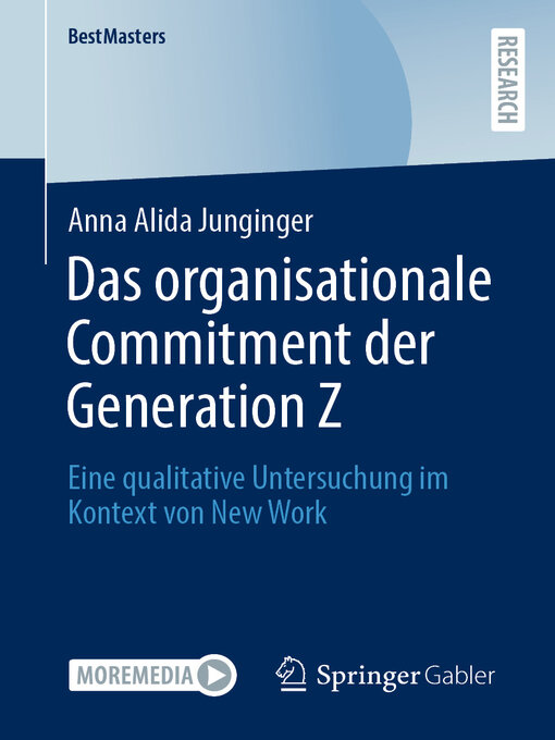 Title details for Das organisationale Commitment der Generation Z by Anna Alida Junginger - Available